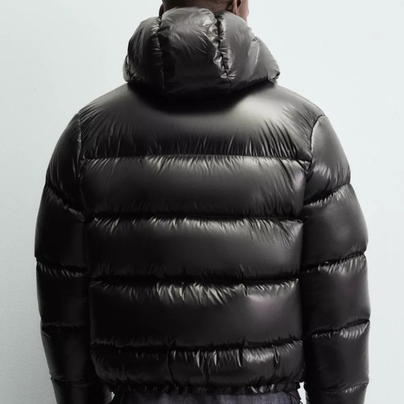 ZARA LARGE Men's Winter Puffer Jacket With Hood - Picture 15 of 16